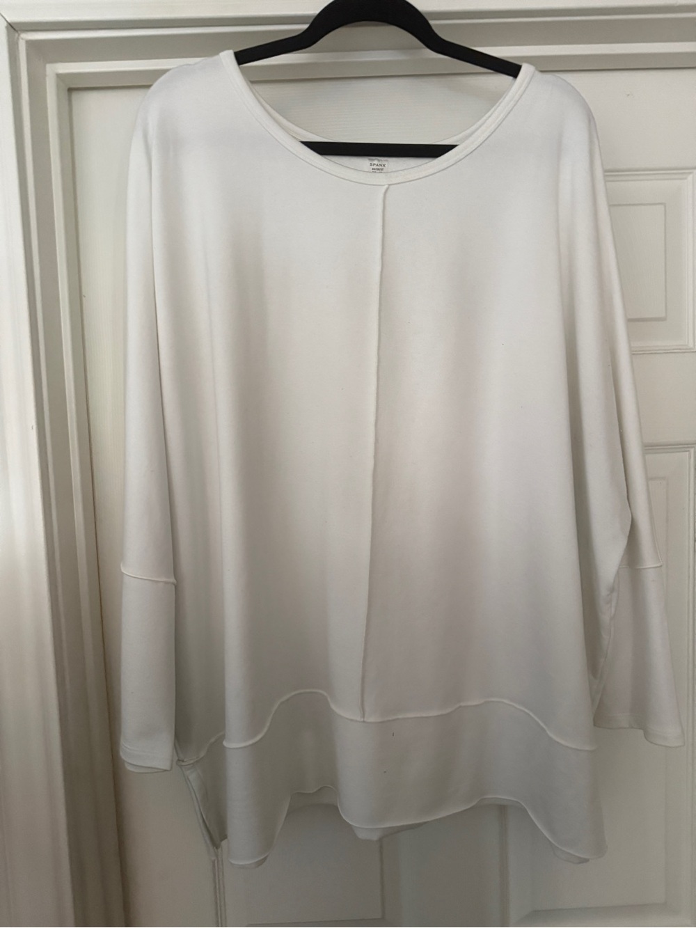 SPANX White Relaxed Drop-Sleeve Pullover